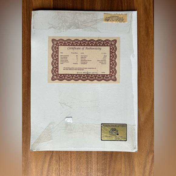 Cat Art J.S. Perry Signed Print 455/800 "Pussywillows" Jamie S. Perry Garden Cat - Picture 9 of 11